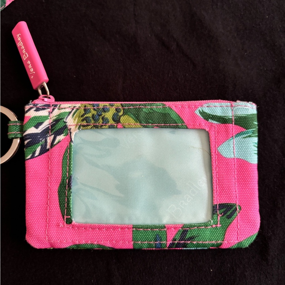 Vera Bradley Pink and Green Key & Card Holder - Picture 7 of 7